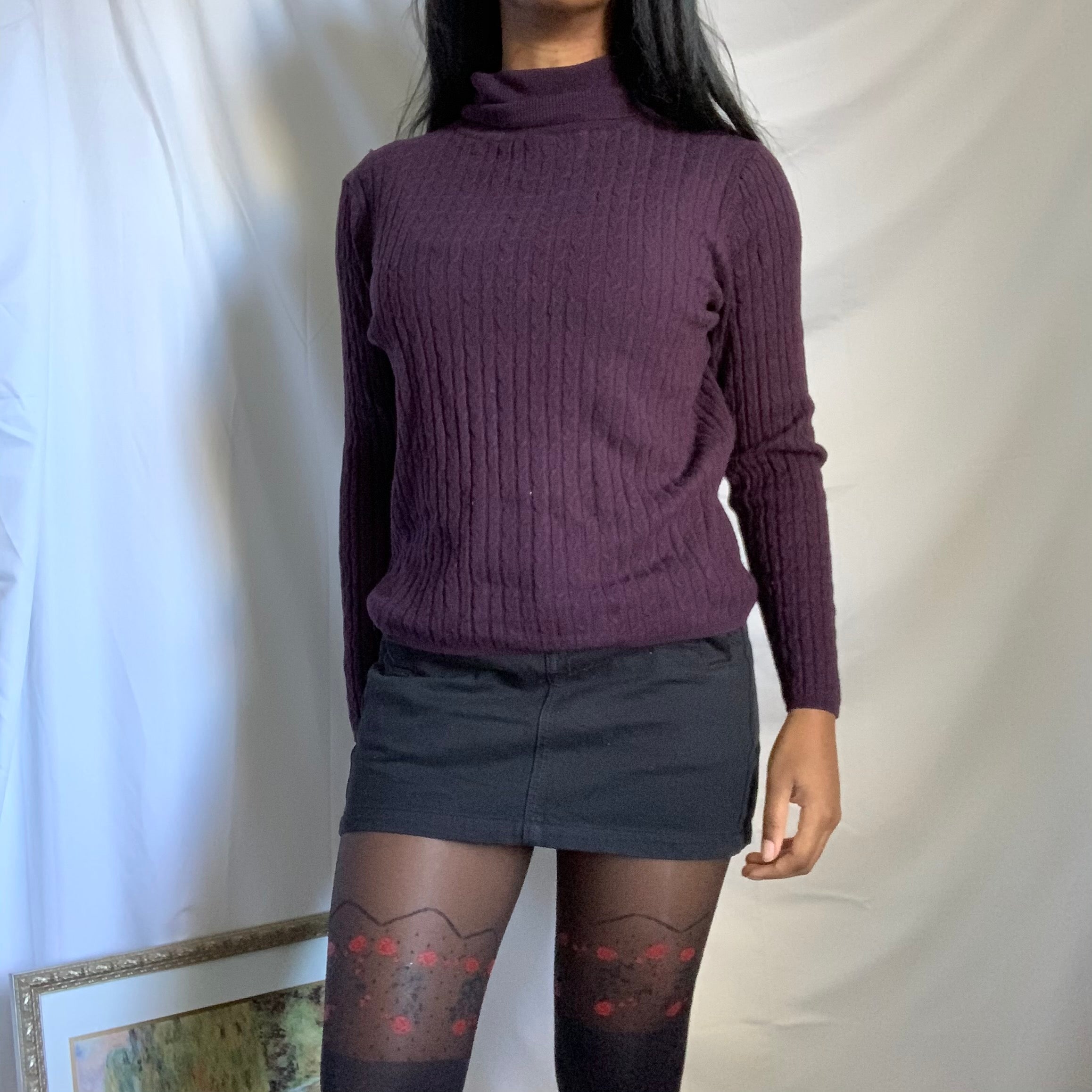 Plum Turtleneck