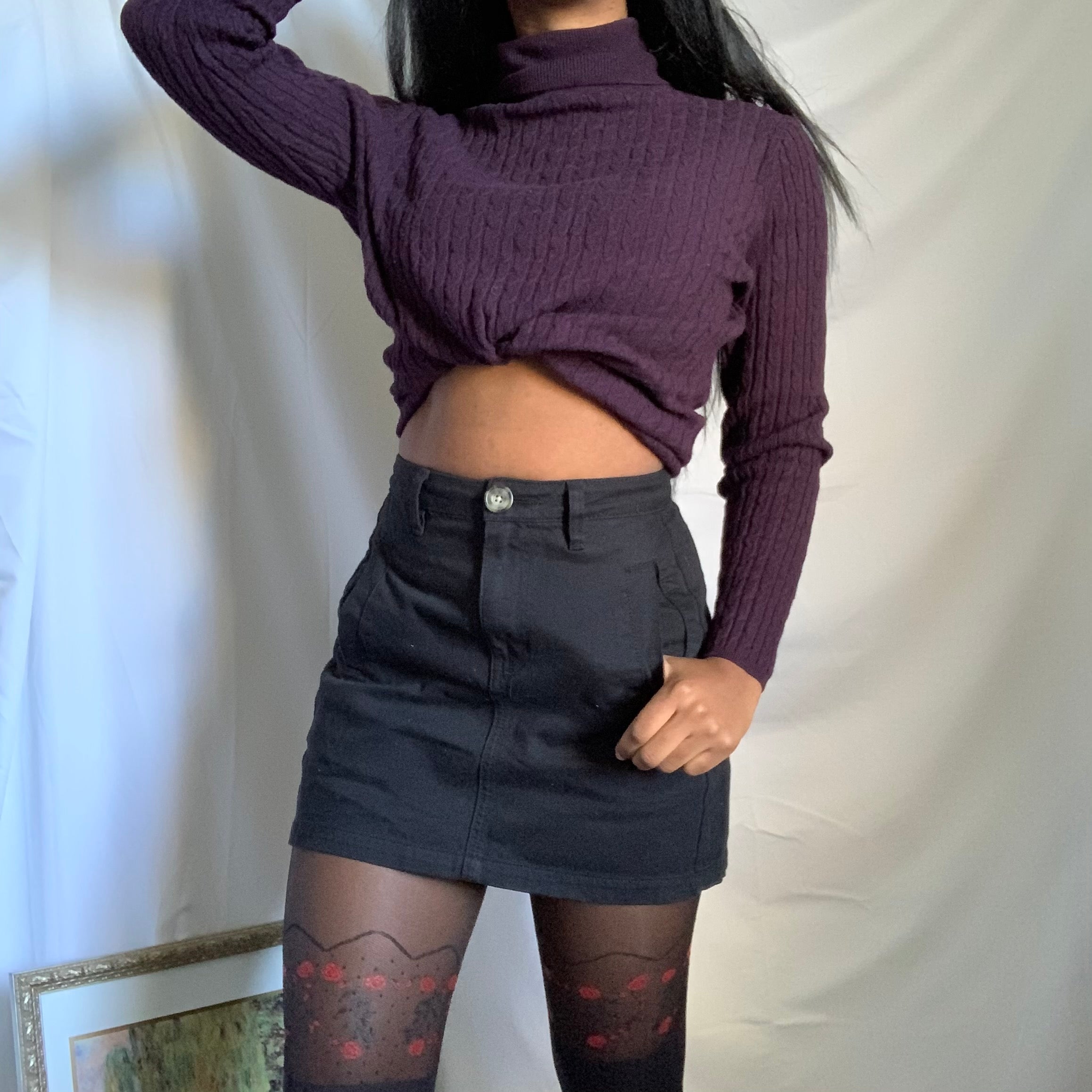 Plum Turtleneck