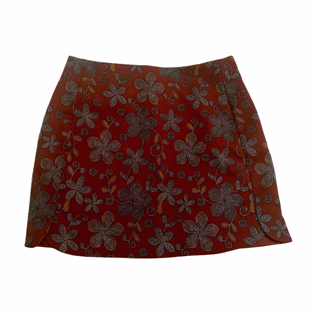 Burgundy Petal Skirt