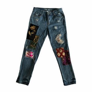 Boyfriend Patchwork Jeans