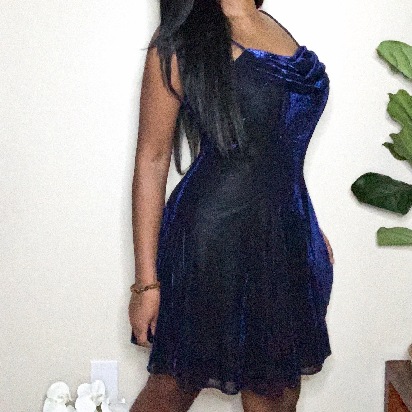 Y2K Blue Iridescent Dress