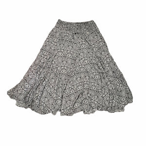 Black and White Paisley Skirt