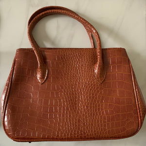 Orange Croc Handbag