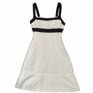 Y2K White & Black Mini Dress